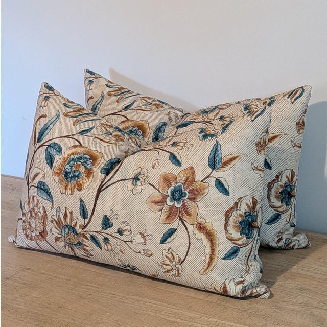 Transitional Rosa Bernal Santander Lumbar Pillows - Pair For Sale - Image 3 of 6