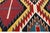 Textile Contemporary Navajo-Style Eye Dazzler Flat-Weave Wool Area Rug / Southwestern For Sale - Image 7 of 12