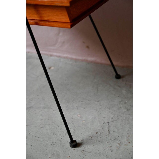 French Sewing Box with Compass Feet, 1960s For Sale - Image 12 of 16