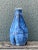 Late 20th Century Vintage Blue Glazed Ceramic Vase For Sale - Image 5 of 12