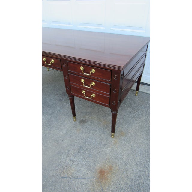 Chippendale Amazing Mahogany Councill Executive Desk Designer For Sale - Image 3 of 18