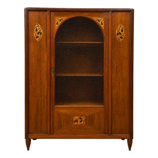 Art Nouveau Bookcase with Stylized Floral Motifs, 1900s For Sale