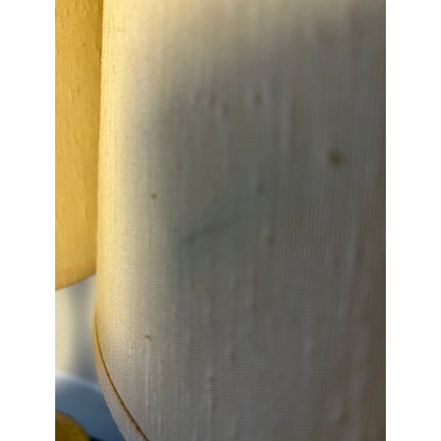 Pair of Vintage f.a.i.p. Fine Arts in Plaster Ceramic-Style & Wood Mid Century Modern Table Lamps For Sale - Image 10 of 10