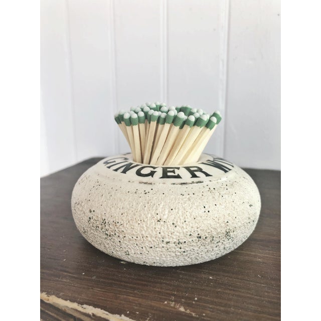 English Antique English Ginger Wine Advertising Match Striker For Sale - Image 3 of 7