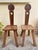 Brown Hand-Carved Catalan Oak Chairs with Sun Motifs, 1920s, Set of 2 For Sale - Image 8 of 12