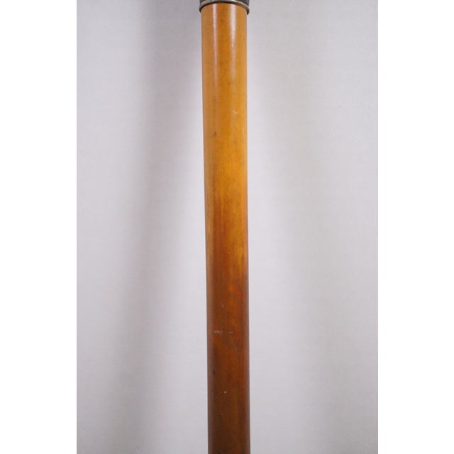 Wood Antique 1887 French Victorian Sterling Silver Oak Wood Cane Walking Stick 35" For Sale - Image 7 of 12