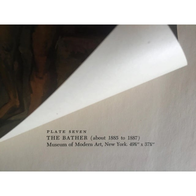 Vintage 1952 Authentic Lithograph Print "the Bather "After Paul Cezanne 1885 For Sale In Kansas City - Image 6 of 8