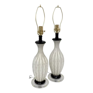 Murano Glass Table Lamps - a Pair, 1960s
