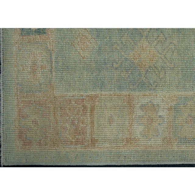 Turkish Oushak Rug 4' x 9'6" #18017 For Sale - Image 4 of 8