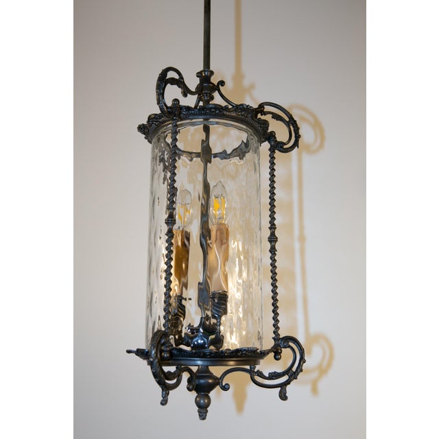 Large Cast Zinc Lantern, France, 1910s For Sale - Image 4 of 12