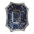 Blue & White Chinoiserie Porcelain Cachepot / Decorative Planter – 9” Square Floral Motif For Sale