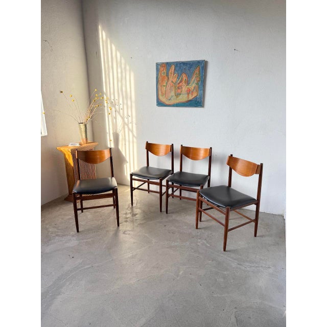 Gianfranco Frattini Italian Chairs by Gianfranco Frattini, 1960s, Set of 4 For Sale - Image 4 of 18