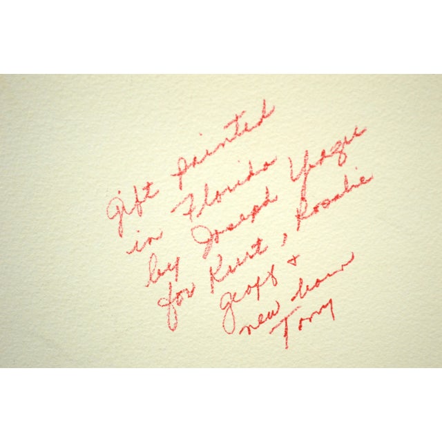 1970s "Ocean Path Through Sand Dunes" Florida Landscape Watercolor Painting by Joseph Yeager, Framed For Sale In Monterey, CA - Image 6 of 6