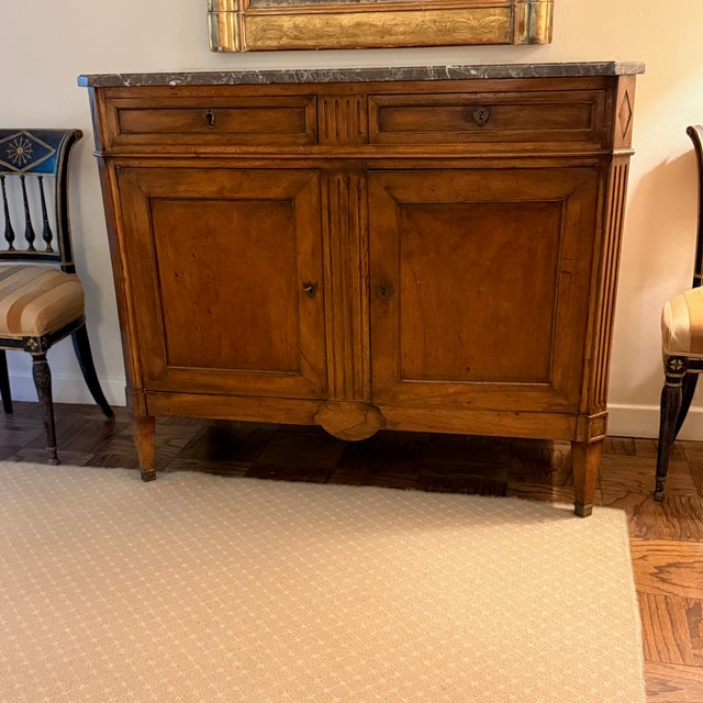 Wood Miller and Arney Directioire Marble Top Server, Ca. 1800 For Sale - Image 7 of 9
