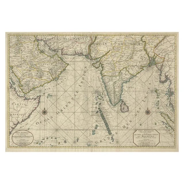 Stunning Old Map of Asia. : Two-sheet map of Asia, joined. The left part of this antique map is titled 'Partie occidentale...