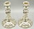 Metal Mid Century Plate Silver Candlesticks Adjustable Height 10 Inches, a Pair For Sale - Image 7 of 7