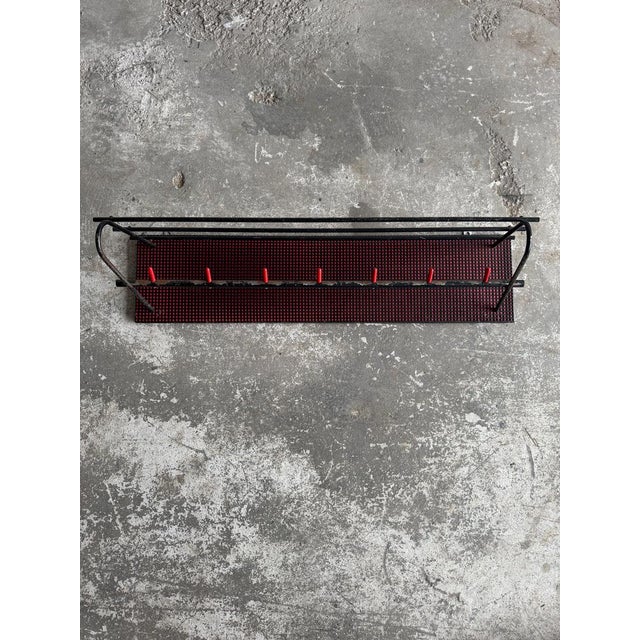 Metal Mid-Century Modern Wall-Mounted Coat Rack, 1960s For Sale - Image 7 of 7