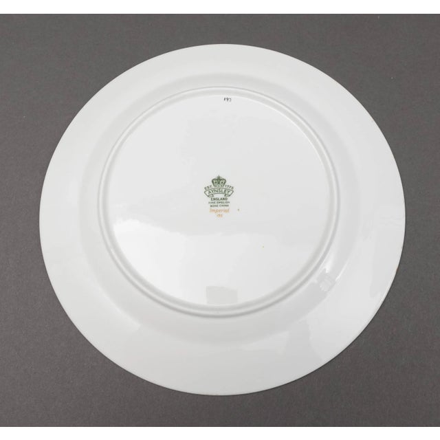 Vintage Aynsley England Imperial 193 Laurel Green Gold Salad Plates- Set of 6 For Sale In Miami - Image 6 of 9