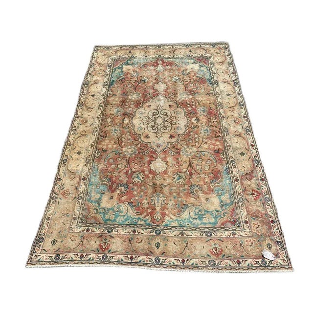 Modern 1930s Modernized Vintage Persian Rug - 6'2" X 9'4" For Sale - Image 3 of 3