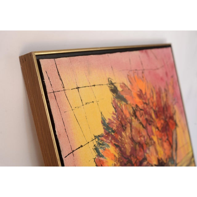 Mid-Century Modern Mid Century Anna Peterson Flower Bowl Still Life Painting For Sale - Image 3 of 10