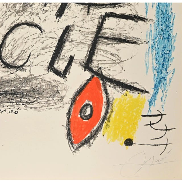 Umbracle is an original artwork realized by Joan Mirò,1973. Lithograph. Poster for the film 'Umbracle,' 1973. Inscribed...