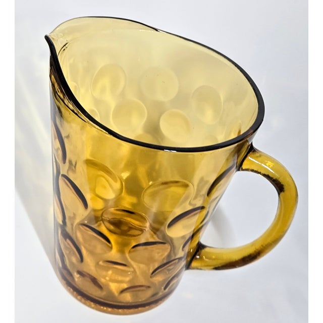 Honey Gold Boho Pitcher For Sale - Image 9 of 11