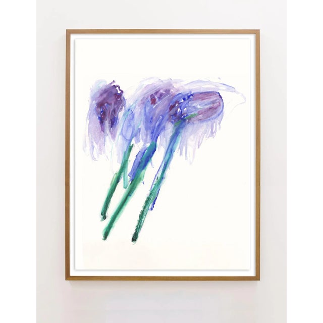 Abstract Abstract Modern Original Print in Purple and Blue by Molly Frances For Sale - Image 3 of 5