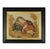 depicting a girl with her dog. 12 x 15 1/2 inches. Needlepoint placed on raw silk and framed in 19th C frame The...