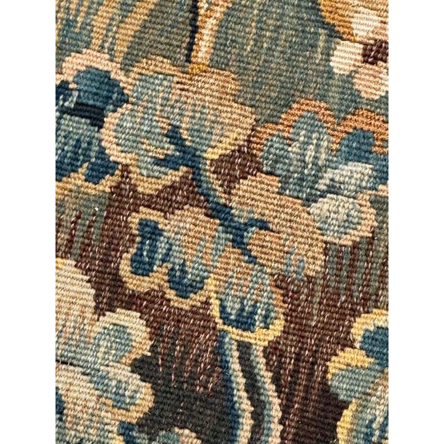 Vintage French Aubusson Tapestry in Silk and Wool, 1940s For Sale - Image 17 of 18