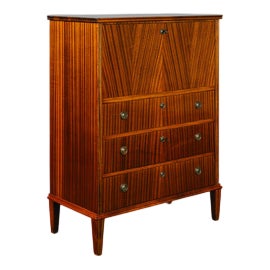 Biedermeier Style Mahogany Veneer Secretary For Sale