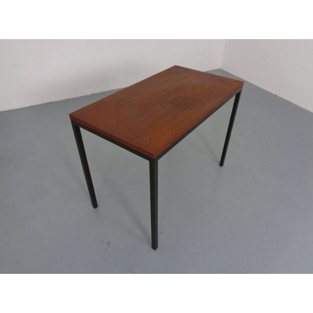 Black Vintage Teak and Steel Desk, Denmark, 1960s For Sale - Image 8 of 18