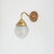 Decorative Acorn Holophane Brass Wall Light For Sale - Image 9 of 10
