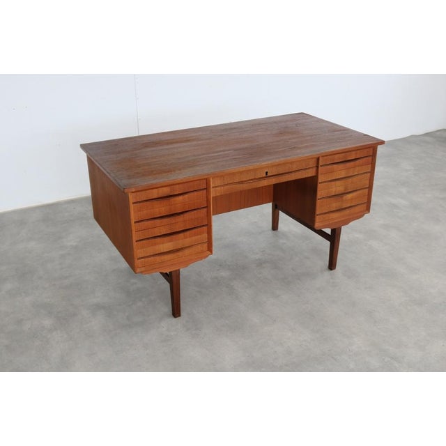 Mid-Century Modern Vintage Danish Desk in Teak, 1960s For Sale - Image 3 of 10