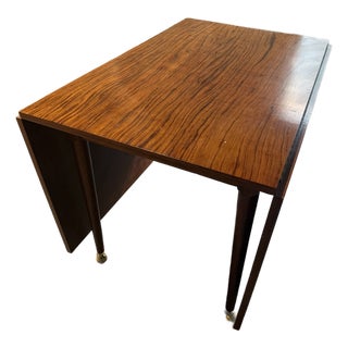 Vintage MCM Danish Rosewood Drop Leaf Dining Room Table Mid Century Modern For Sale