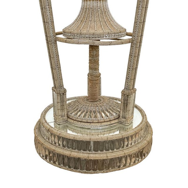 Large Vase-Shaped Floor Lamp with Murano Glass Beads For Sale - Image 13 of 16