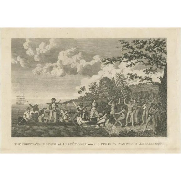 Captain Cooks Perilous Departure from Erromango, 1790 For Sale