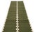 Casa Cosima Handmade New Zealand Wool Dhurrie Runner, Olive Green and Cream Diamond Runner Rug- 4'x10' For Sale - Image 4 of 13
