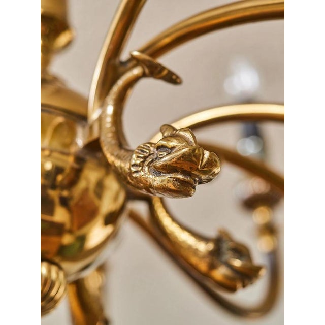 French Empire Chandelier with Snakes For Sale - Image 10 of 11
