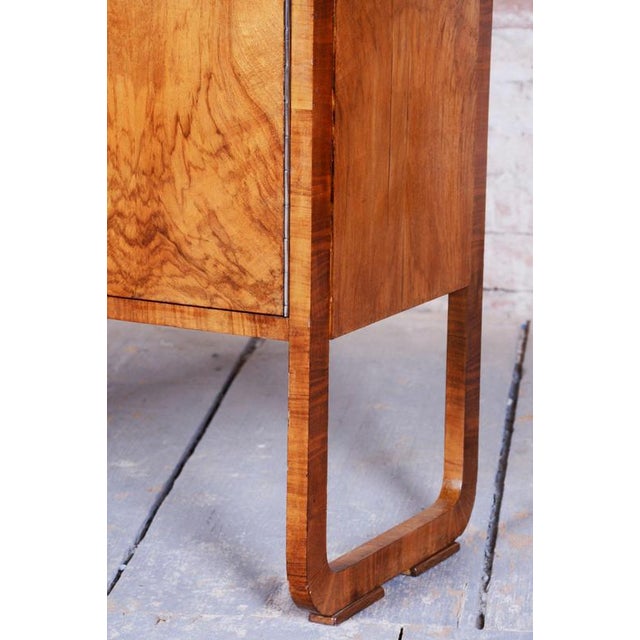 Wood Art Deco Cabinet in Walnut & Veneer, Czech, 1920s For Sale - Image 7 of 15