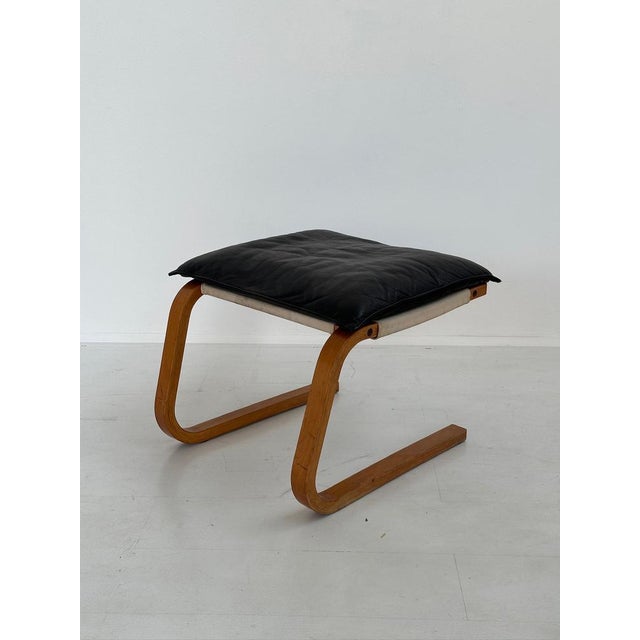 Vintage Leather Armchairs and Pouf, 1970s, Set of 3 For Sale - Image 18 of 18