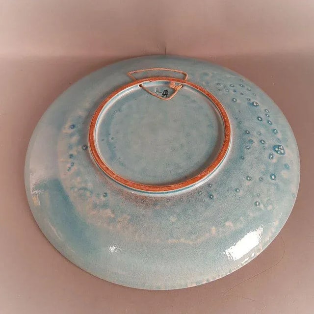 Ceramic Wall Plate by Gustav Heinkel for Karlsruher Majolika, 1930s For Sale - Image 4 of 5