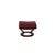 Set of Red Leather Atlantic Recliner and Footstool from Stressless For Sale - Image 15 of 17
