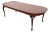 Henkel Harris Queen Anne Solid Mahogany Extension Dining Table, Newly Refinished For Sale
