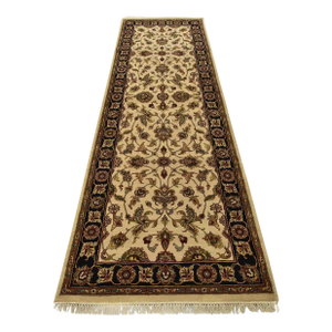Agra Runner 4’1” X 11’10” Beige Wool Traditional Hand-Knotted Oriental Rug