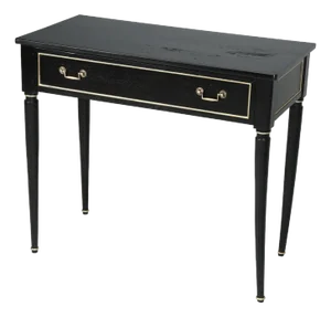 Antique French Petite Louis XVI Console or Occasional Table Ebonized