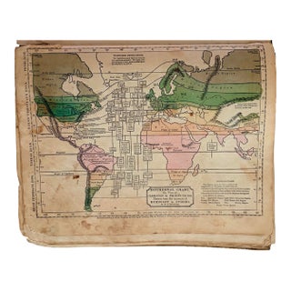 1823 Woodbridge Maps of Climate, Vegetation and Animals of the World For Sale