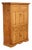Pine Country Style Armoire Cabinet With Drawers For Sale