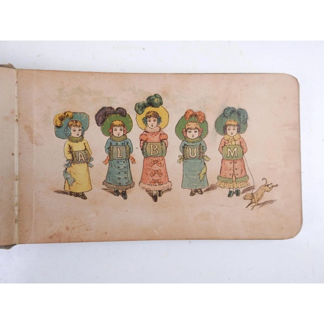 Late 19th Century Kate Greenaway Style Illustrated Autograph Book Album For Sale In Seattle - Image 6 of 11