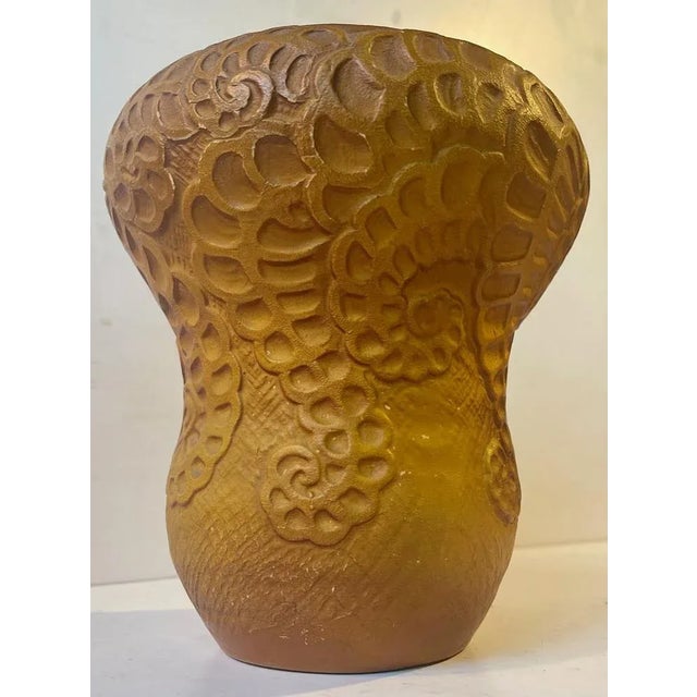 Art Nouveau Terracotta Vase with Squid Tentacles by Michael Andersen & Son, 1890s For Sale - Image 6 of 13