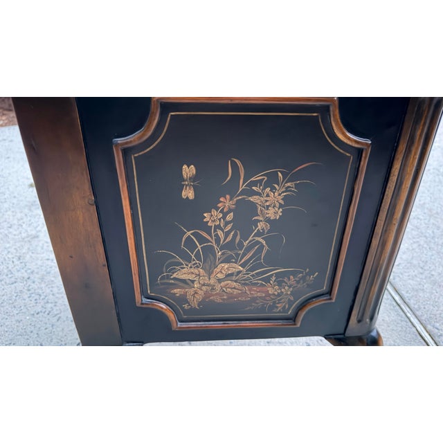 Chinoiserie Painted Three Drawer Chest, Commode, End Table, Maitland-Smith For Sale - Image 11 of 13